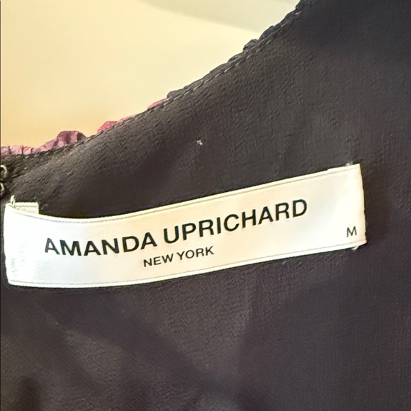 Amanda Uprichard Floral Long Sleeve Dress - Black and Purple.  Never worn - Picture 6 of 12